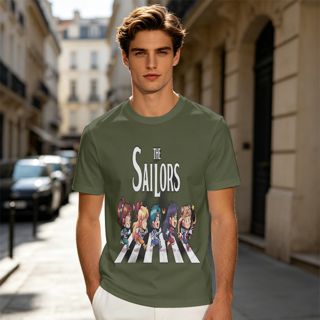The Sailors Chibi Anime Abbey Road Graphic T-Shirt
