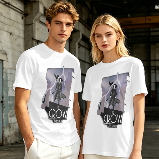 The Crow Devil's Night Graphic Print Olive T-Shirt
