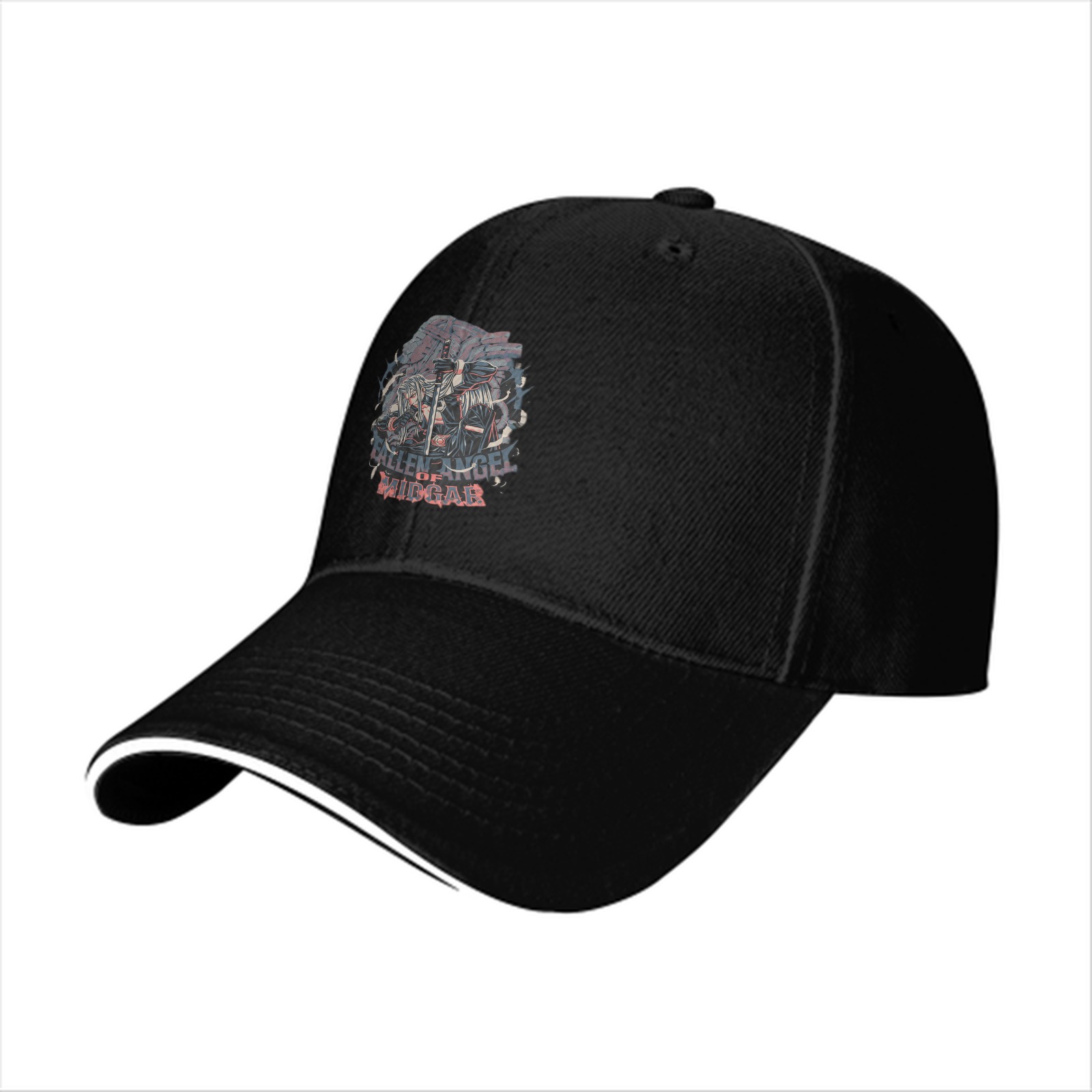 Fallen Angel of Midgar Graphic Black Baseball Cap