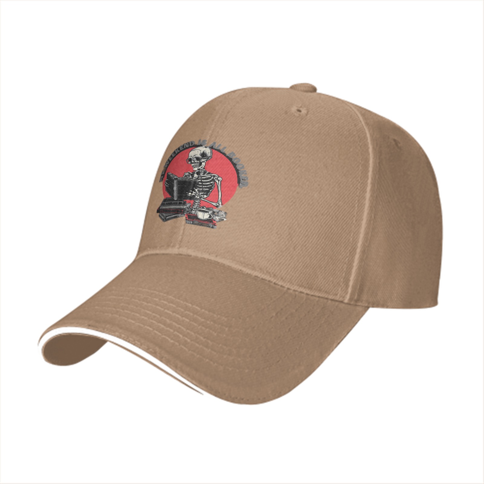 My Weekend Is All Booked Skeleton Baseball Cap