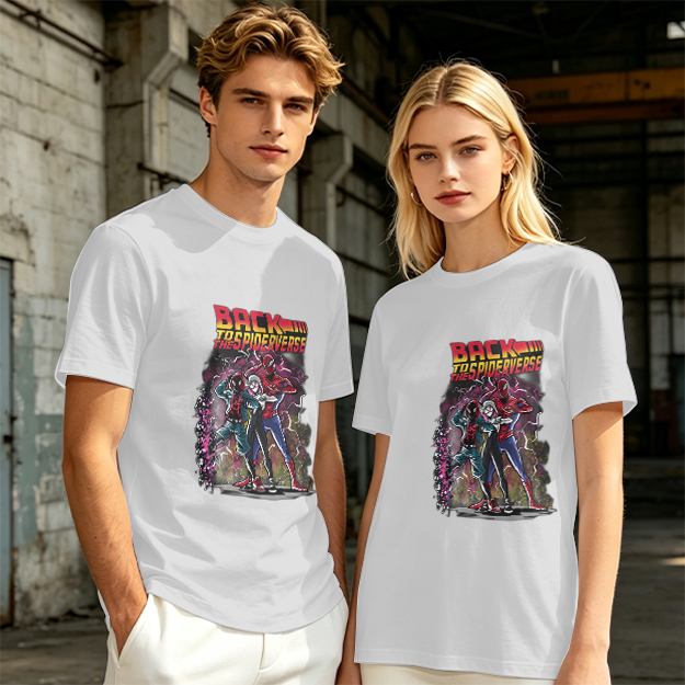 Olive T-Shirt with Back to the Spider-Verse Graphic Print