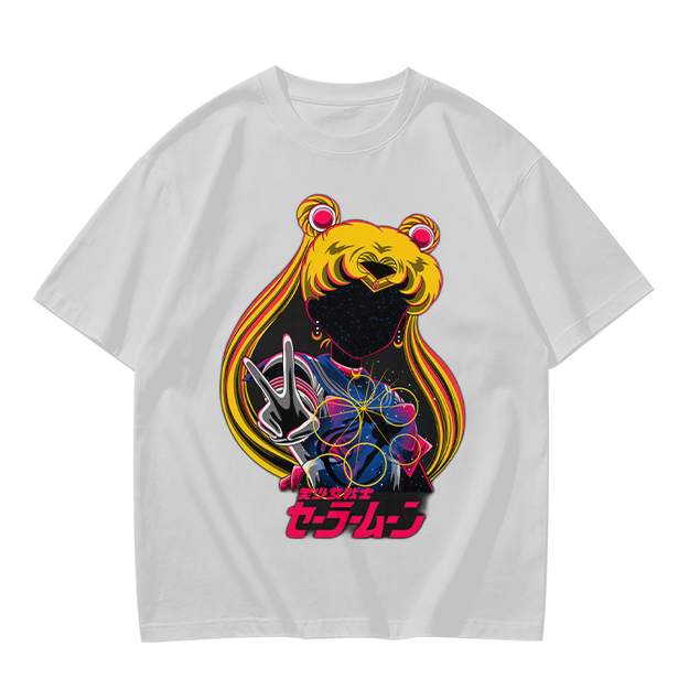 Olive T-shirt with Sailor Moon anime graphic print