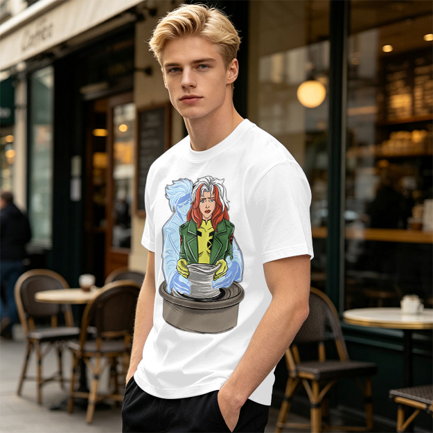 X-Men Rogue and Iceman Pottery Graphic Tee