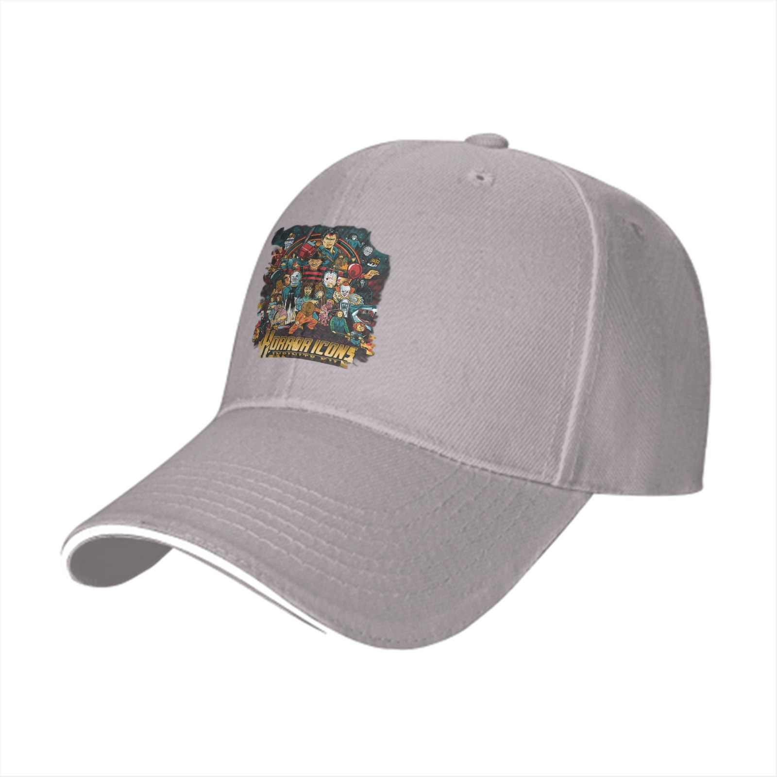 Horror Icons Graphic Black Baseball Cap