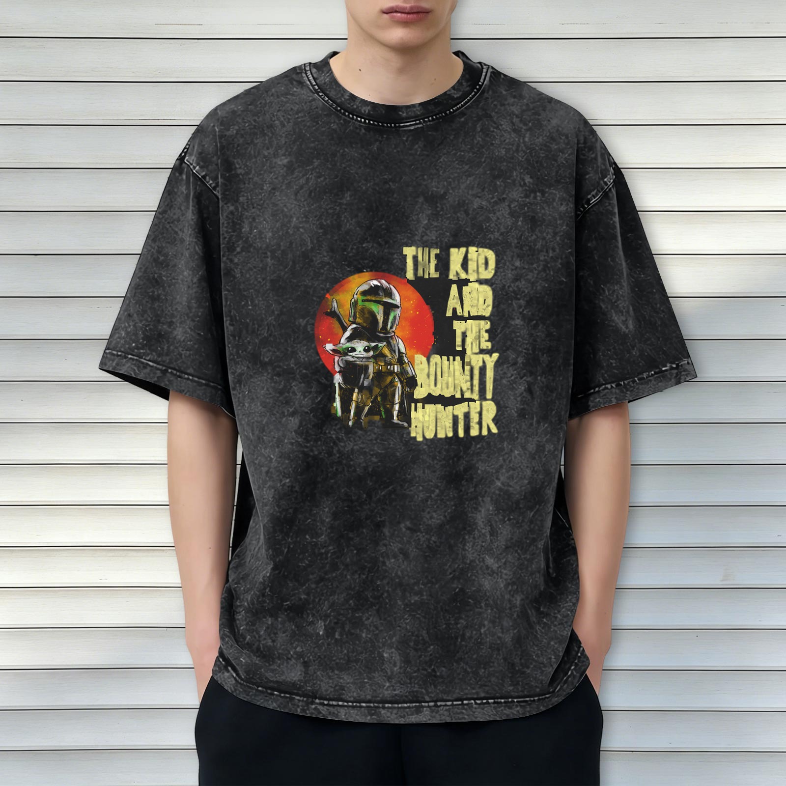 Washed Graphic T-Shirt Featuring The Kid and The Bounty Hunter