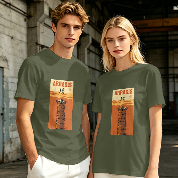 Arrakis Sandworm Desert Scene Graphic T-Shirt