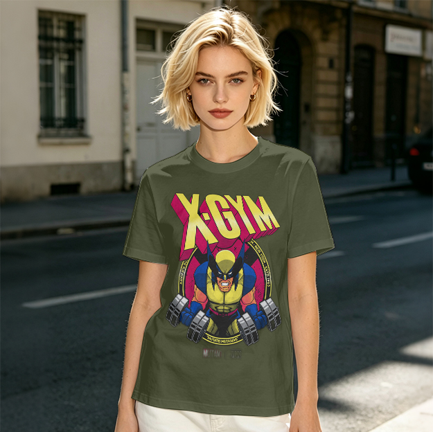 X-GYM Wolverine Lifting Dumbbell Graphic T-Shirt