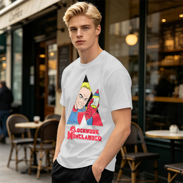 Olive Graphic T-Shirt with Clockwork Homelander Artwork