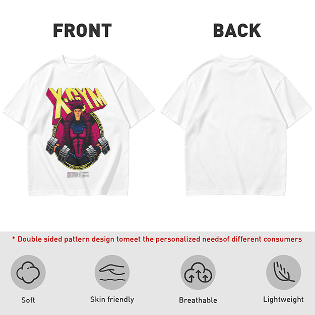 X-GYM Superhero Graphic Tee for Fitness Enthusiasts