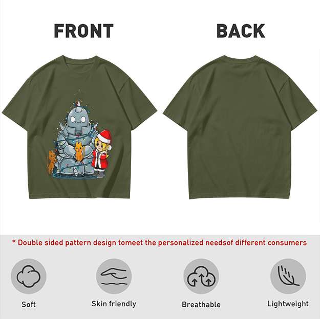 Fullmetal Alchemist Christmas Anime Graphic T-Shirt
