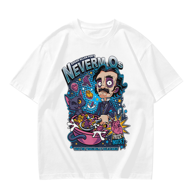 Edgar Allan Poe's Neverm-Os Cereal Graphic T-Shirt