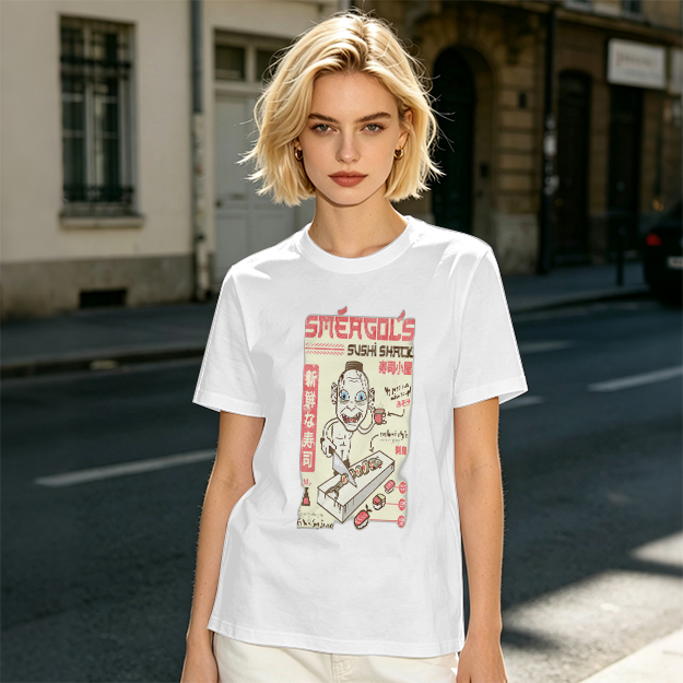 Smeagol's Sushi Shack Themed Graphic T-Shirt