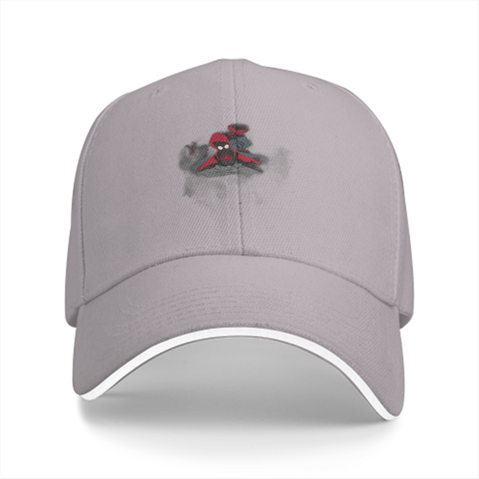 Black Baseball Cap With Spider Character Graphic Design