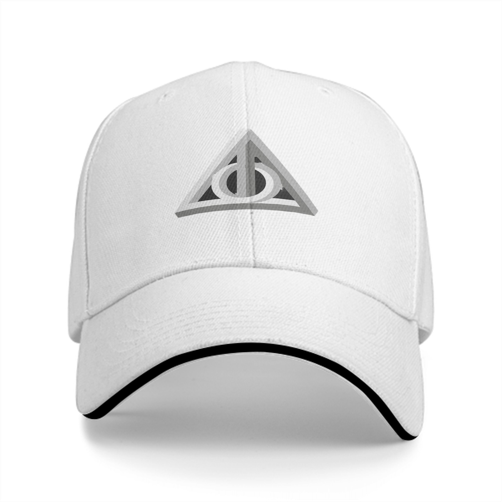 Black Baseball Cap with Deathly Hallows Symbol