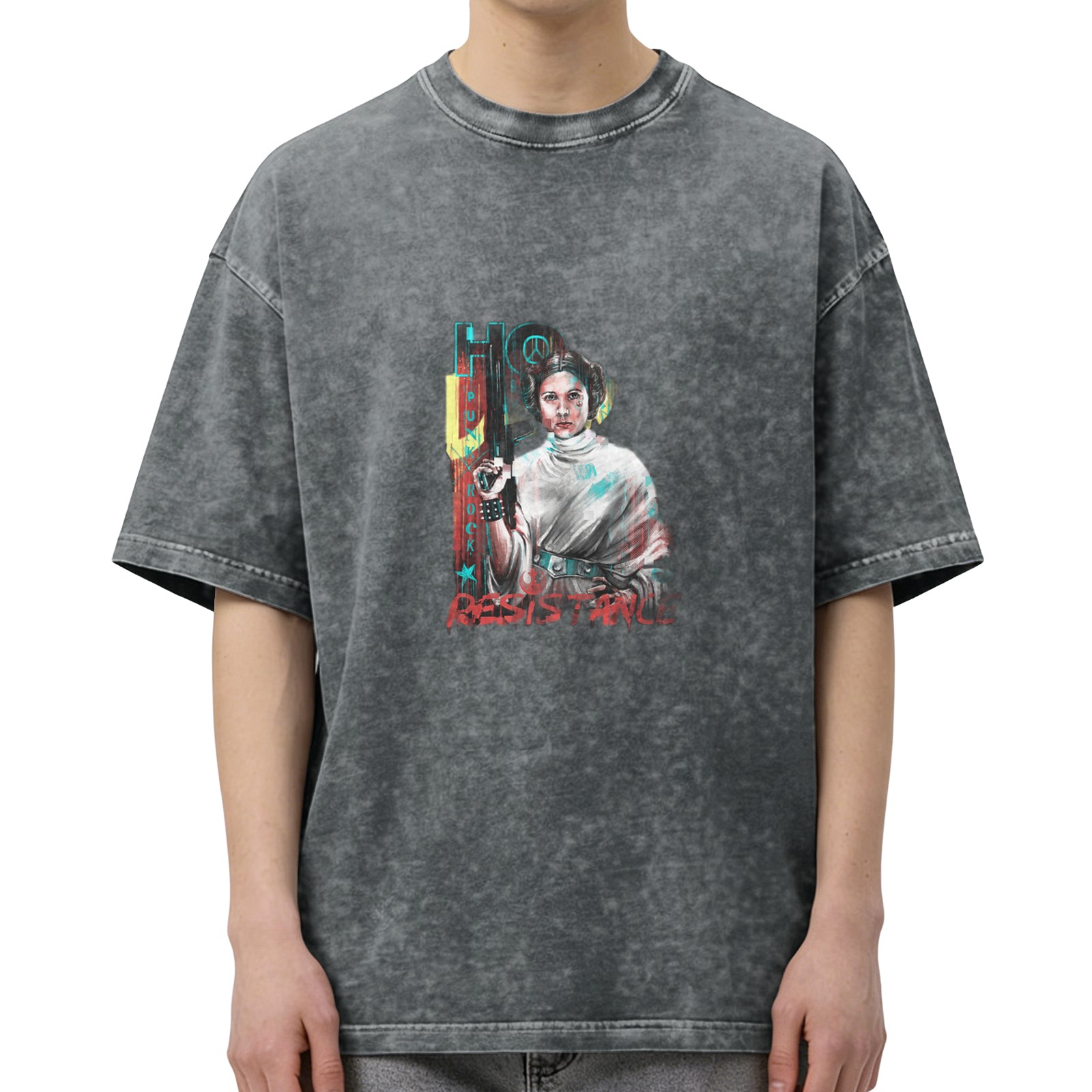 Star Wars Princess Leia Resistance Graphic Stonewashed T-Shirt
