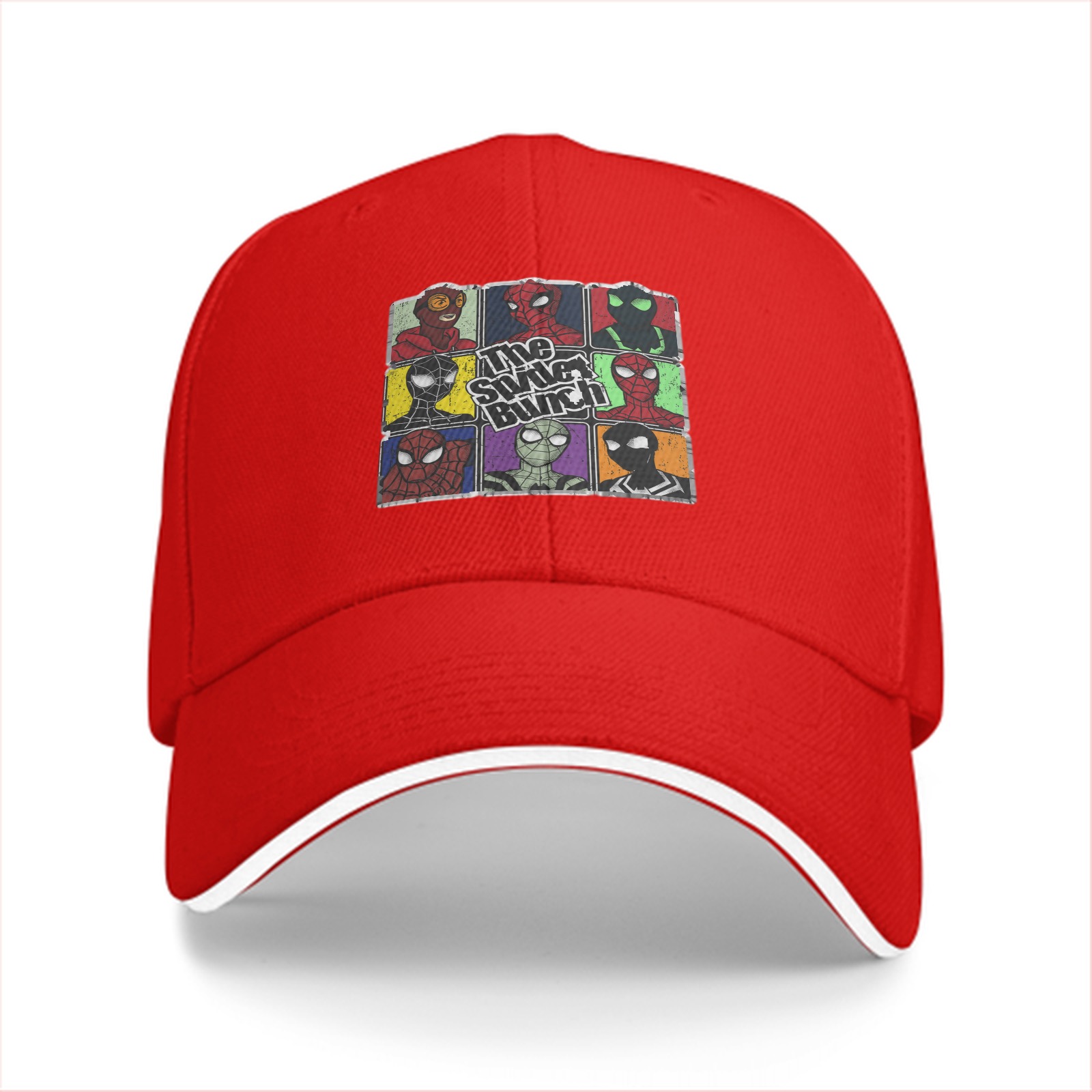 Black baseball cap with The Spider Bunch superhero graphic