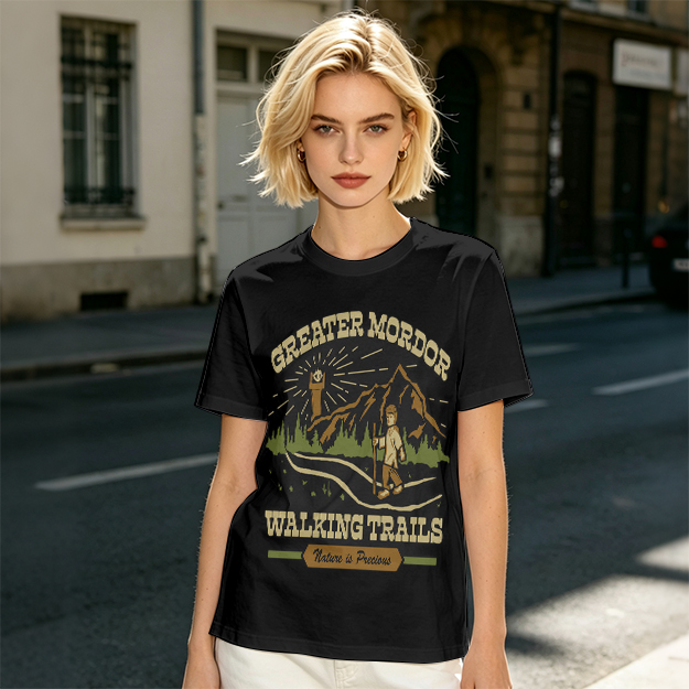 Greater Mordor Walking Trails Hiking Themed T-Shirt