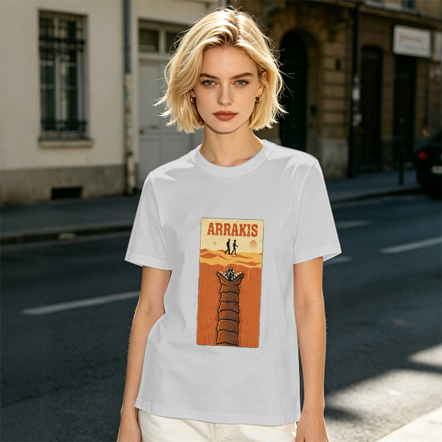 Arrakis Sandworm Desert Scene Graphic T-Shirt
