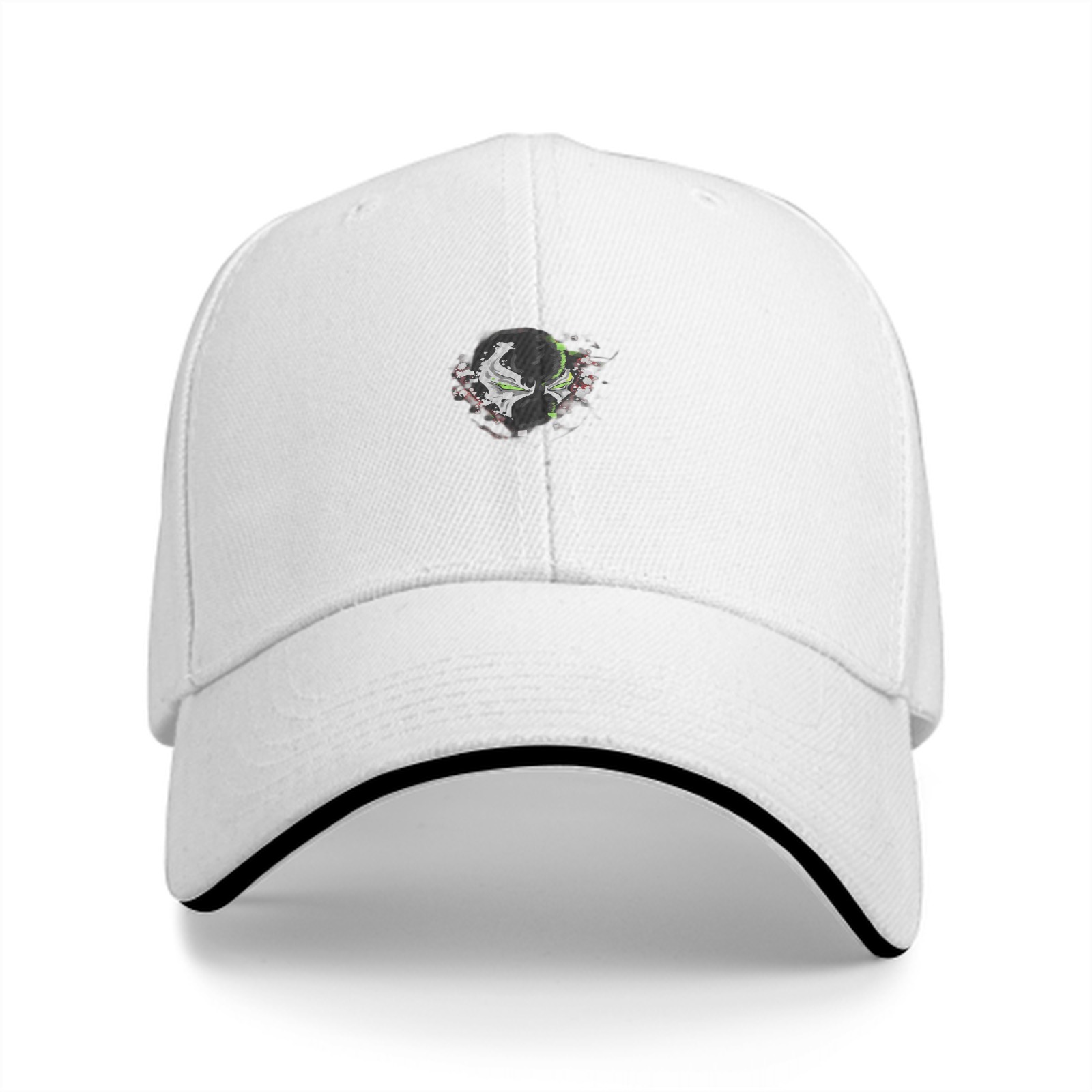 Black Baseball Cap With Abstract Splatter Art Graphic