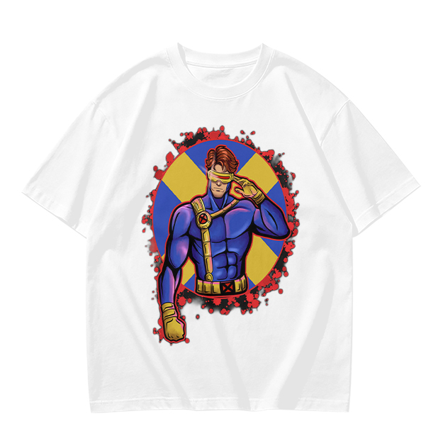 Olive T-Shirt Featuring Cyclops X-Men Superhero Graphic