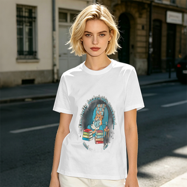 I'm Fully Booked This Weekend Cat Reading T-Shirt