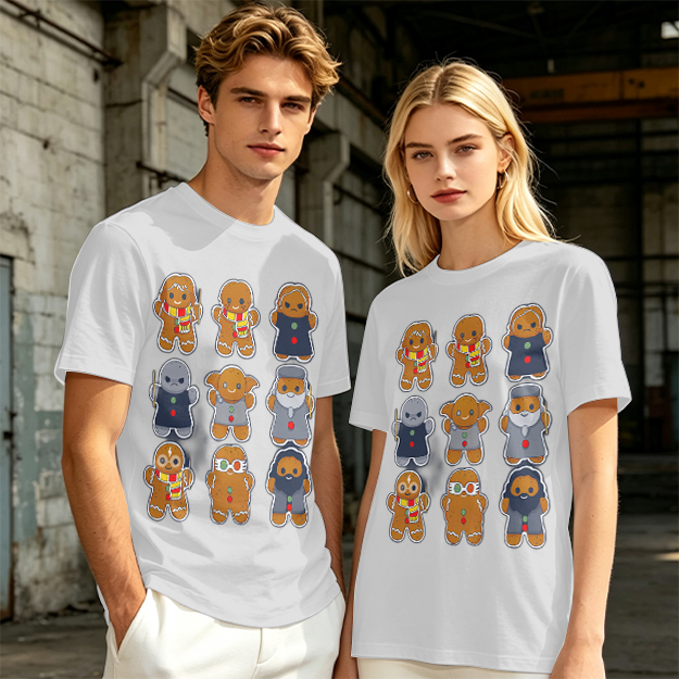 Olive T-Shirt With Harry Potter Themed Gingerbread Characters Print