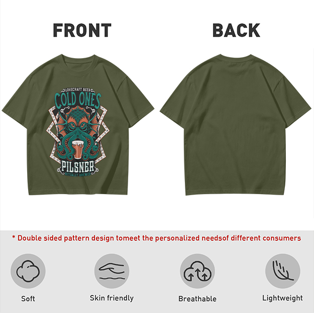 Cold Ones Pilsner Lovecraft Beer Octopus Graphic T-Shirt