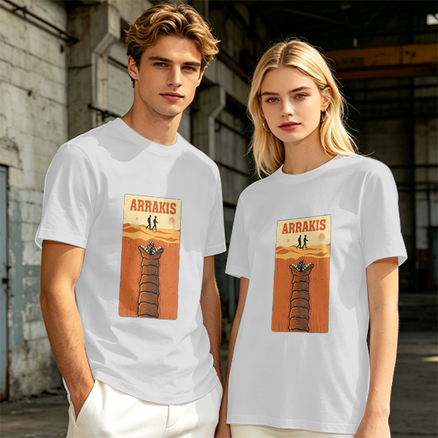 Arrakis Sandworm Desert Scene Graphic T-Shirt