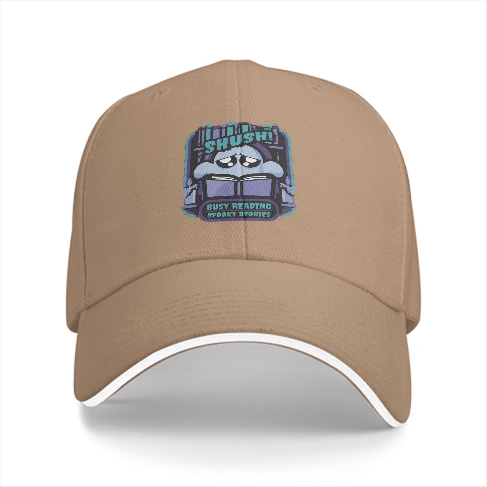 Shush Busy Reading Spooky Stories Graphic Baseball Cap