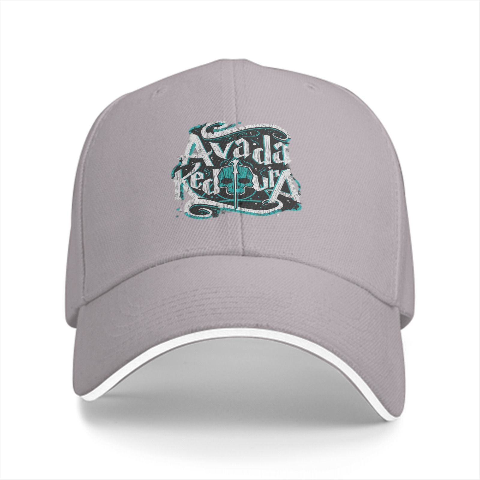 Black baseball cap with Avada Kedavra spell graphic