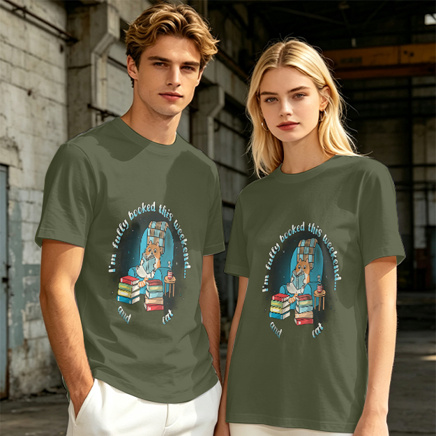 I'm Fully Booked This Weekend Cat Reading T-Shirt