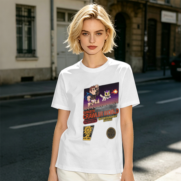 Dungeon Crawler World Retro Pixel Game Graphic T-Shirt