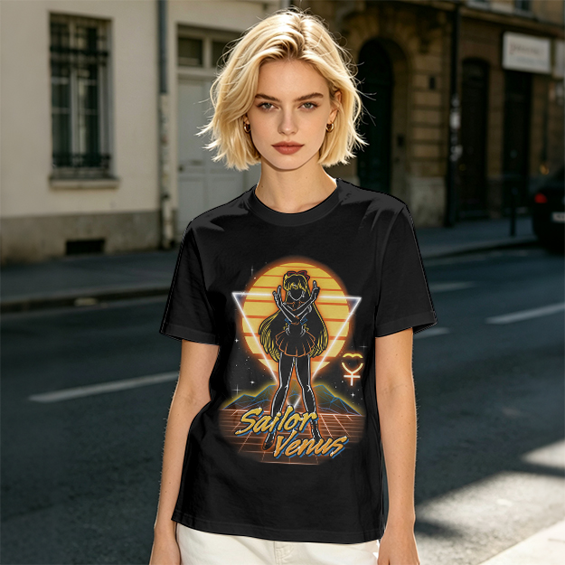 Sailor Venus Retro Synthwave Graphic T-Shirt