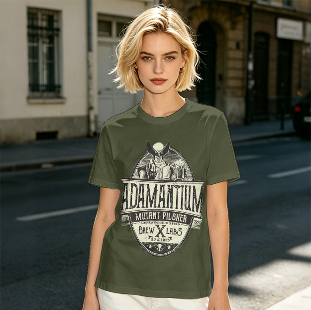 Adamantium Mutant Pilsner Wolverine Graphic T-Shirt