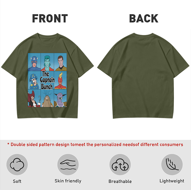 Olive T-Shirt Featuring The Captain Bunch Mashup Artwork