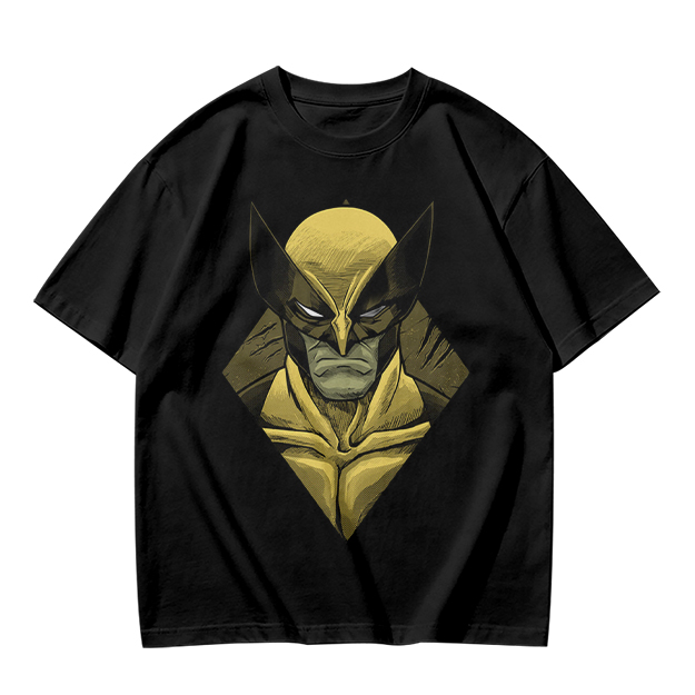 Olive T-shirt with Wolverine Superhero Graphic Print