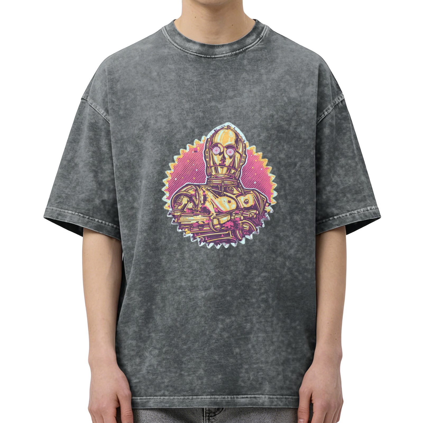 Star Wars C-3PO Graphic Stonewashed Cotton T-Shirt