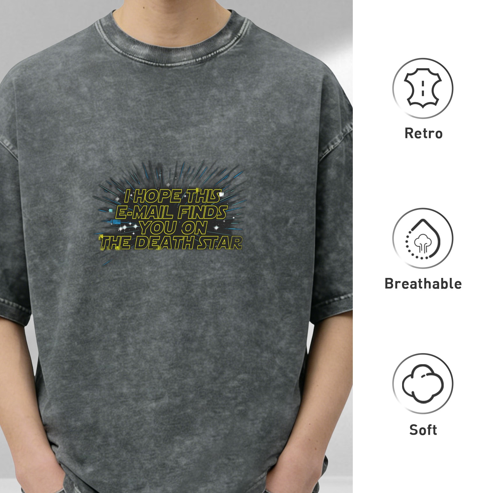 I Hope This Email Finds You On The Death Star Acid Wash T-Shirt