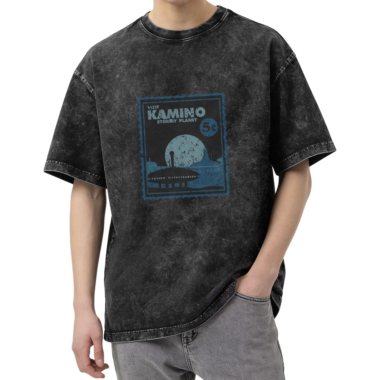 Visit Kamino Stormy Planet Vintage Graphic T-Shirt
