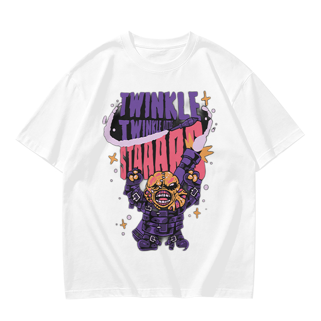 Olive T-shirt with Twinkle Twinkle Starrr Monster Graphic Print