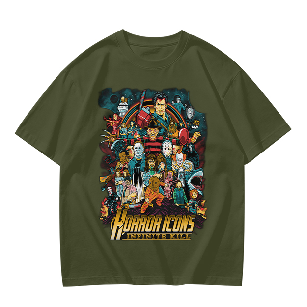 Horror Icons Group Graphic T-Shirt