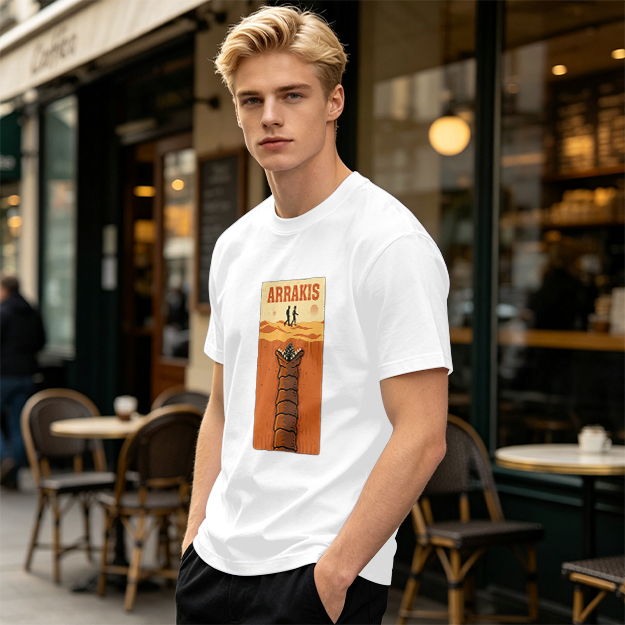Arrakis Sandworm Desert Scene Graphic T-Shirt