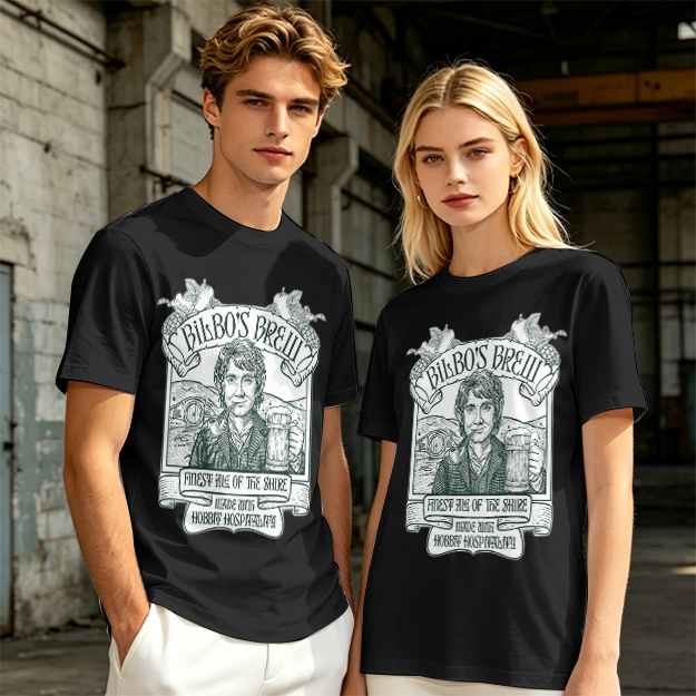 Bilbo's Brew Finest Ale of the Shire Themed T-Shirt