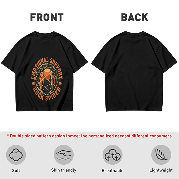 Emotional Support Rock Spider Graphic T-Shirt Design