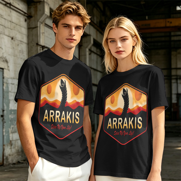 Arrakis Sandworm Desert Sunset Graphic T-Shirt Design
