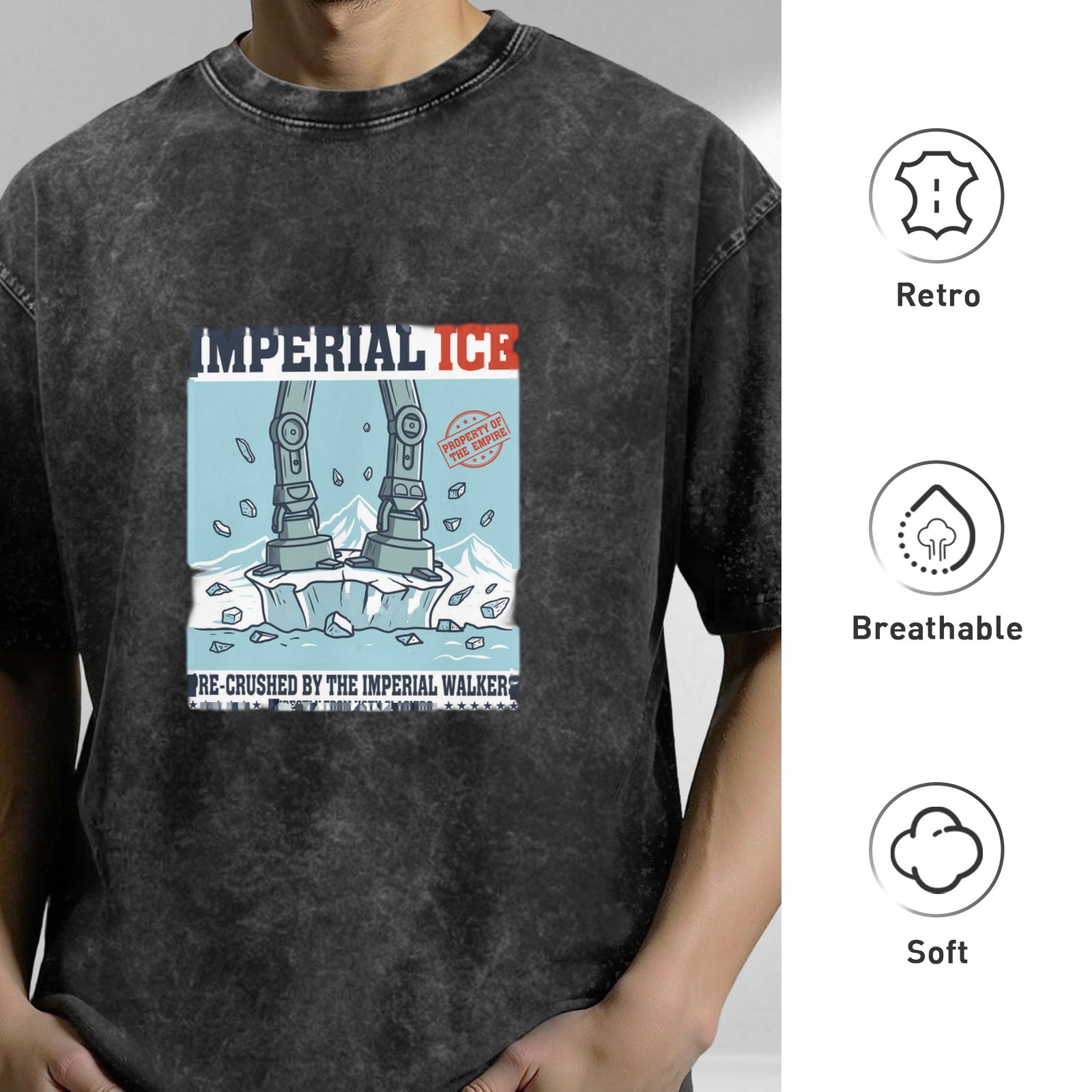 Imperial Ice AT-AT Walker Crushed Ice Graphic Oversized T-Shirt