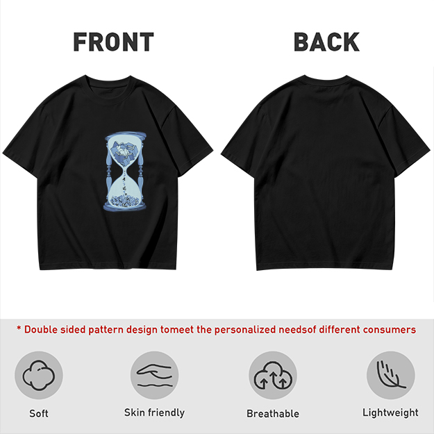 Olive T-Shirt With Hourglass And Crushed Rock Graphic Print