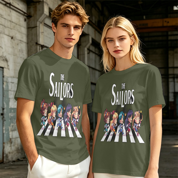 The Sailors Chibi Anime Abbey Road Graphic T-Shirt