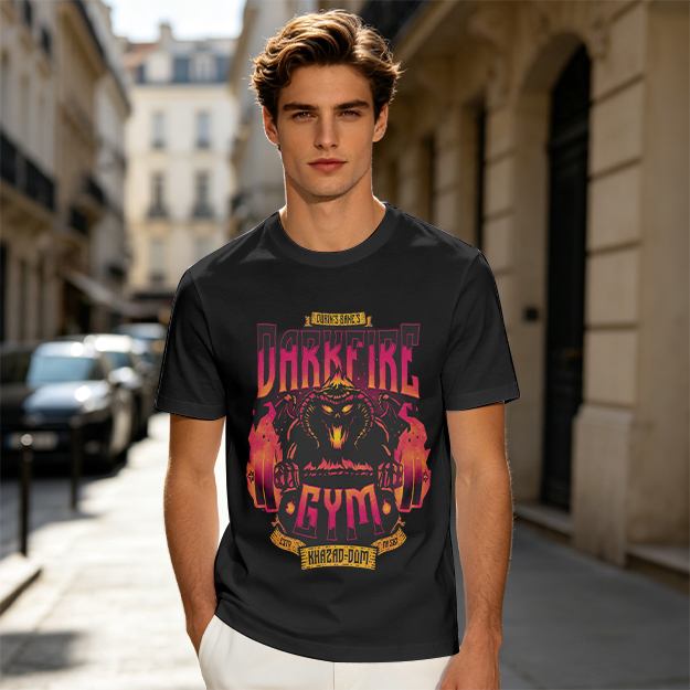 Darkfire Gym Graphic Print Olive T-Shirt