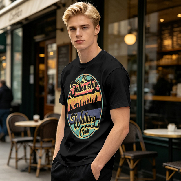 The Fellowship Walking Club Retro Graphic T-Shirt